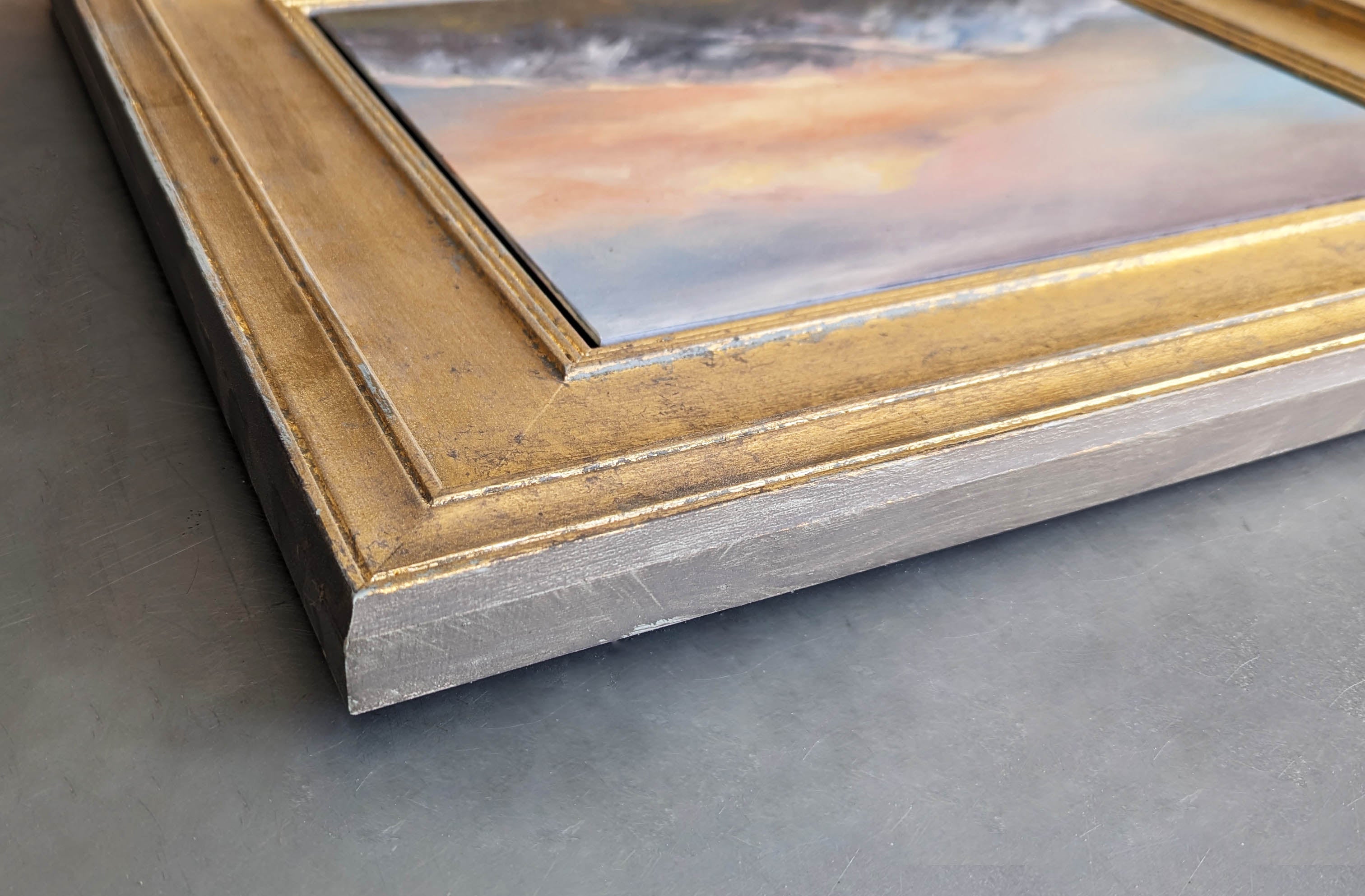 champagne gold hand leafed